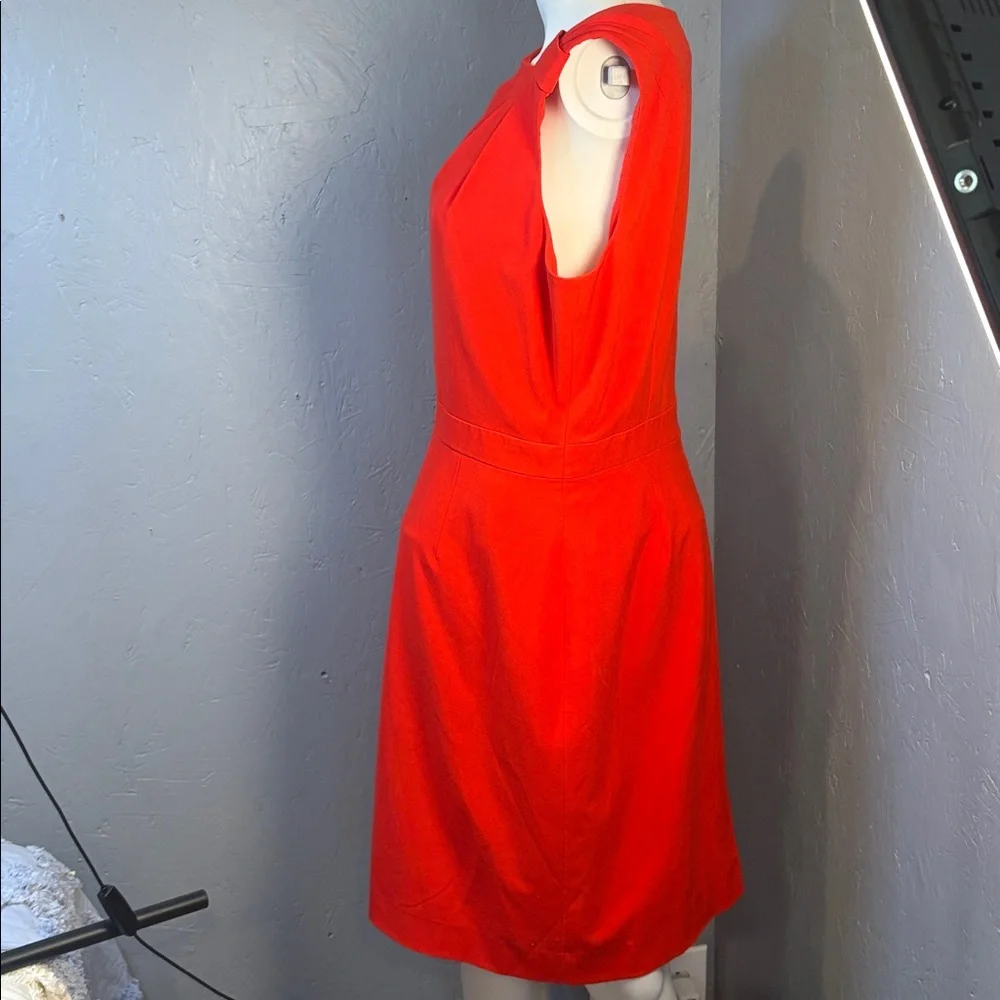 Elegant Red Sleeveless Dress TAHARI Arthur Levine size 10 above knee - Picture 3 of 9